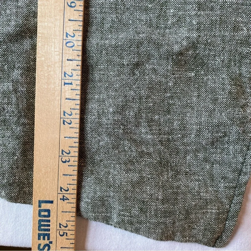 Banana Republic Jacket Women 8 Rifle Green Linen Blend Moto Long Sleeve